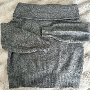 Gray H&M Off-Shoulder Sweater